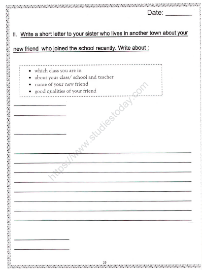 cbse class 2 english practice revision worksheet set c practice